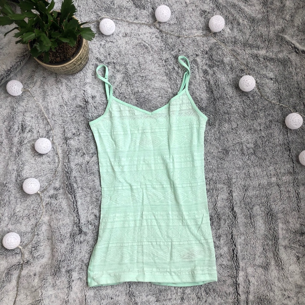 Aeropostale Women's Mint Green V-Neck Cami